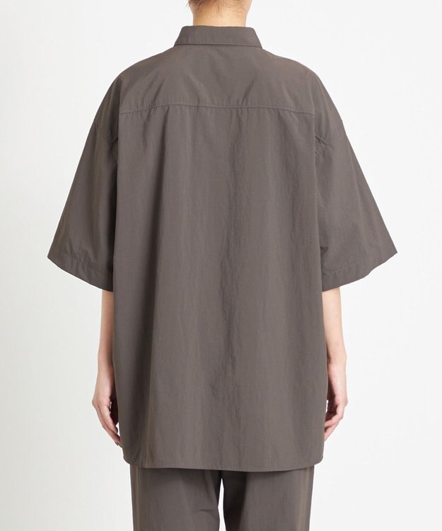 NAVE 【ReNAVE　撥水機能・UVカット・透湿・接触冷感・洗える】ナイロンタスランシャツ ダークブラウン系