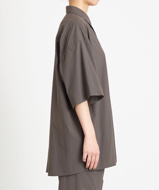 NAVE 【ReNAVE　撥水機能・UVカット・透湿・接触冷感・洗える】ナイロンタスランシャツ ダークブラウン系