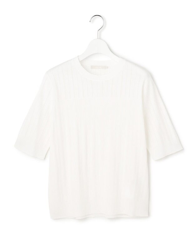 ICB L レースパターン ニット オフホワイト