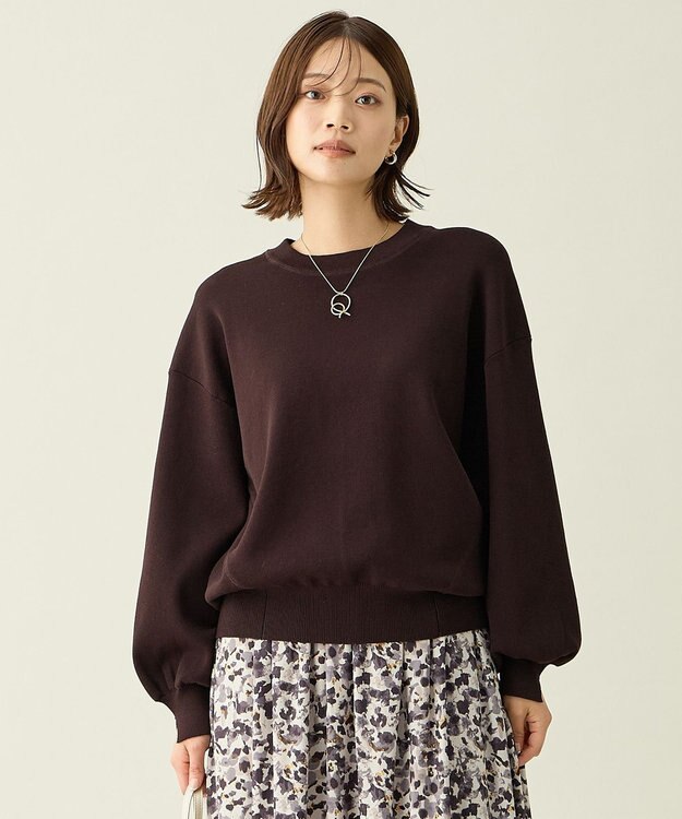 ANY スウェットライクニット ブラウン