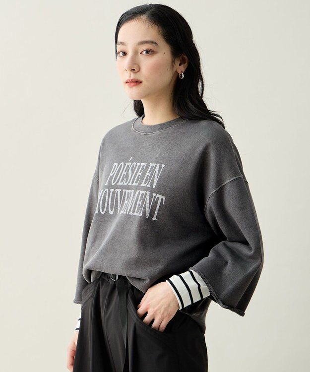 ANY ピグメントロゴスウェット スレート