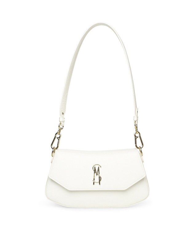 STEVE MADDEN BLYON-C ロゴフラップショルダーバッグ ホワイト