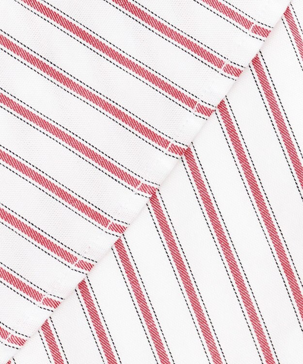 J.PRESS MEN 【WEB・一部店舗限定】ドビーマルチストライプ バンドカラーシャツ レッド系1