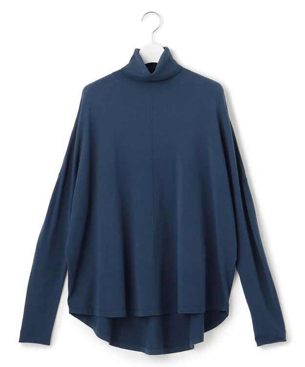 ICB L 【新色追加・WEB限定カラーあり】 ヴィスコースワイド タートルネックプルオーバー ブルーグレー