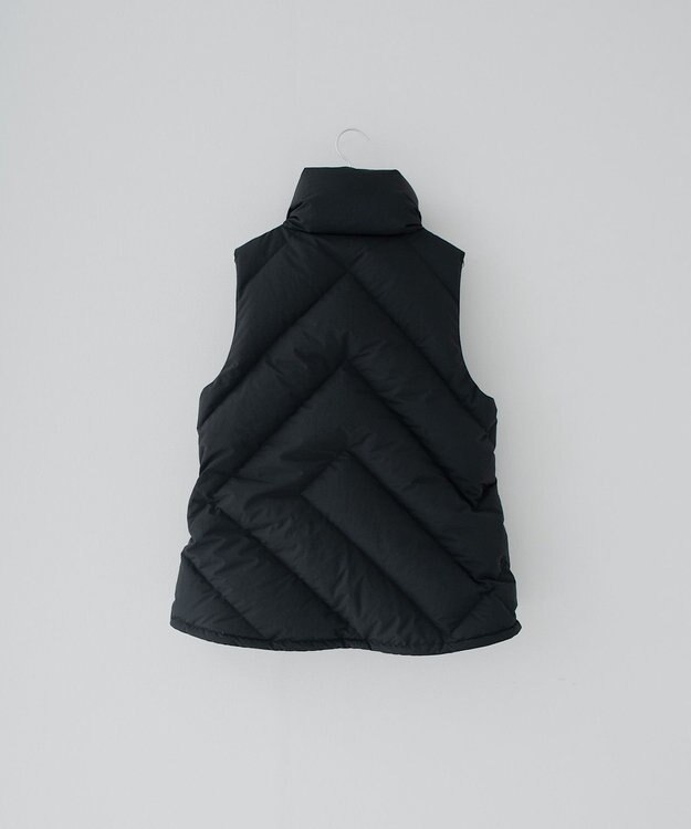 KWD 【日本製/高品質ダウン】STAND COLLAR DOWN VEST ダウンベスト ブラック