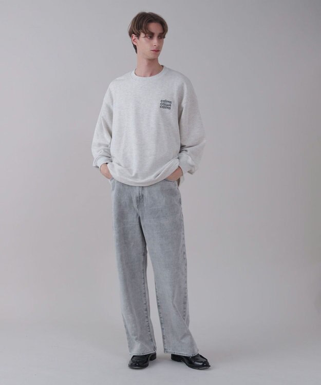 WEGO 【ユニセックス着用ITEM/SMLサイズ展開/ウエスト調整可】バギーデニムパンツ グレー