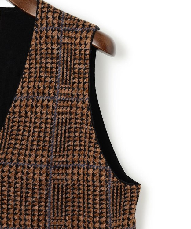 J.PRESS MEN ダブルジャガードニットベスト ブラウン系7