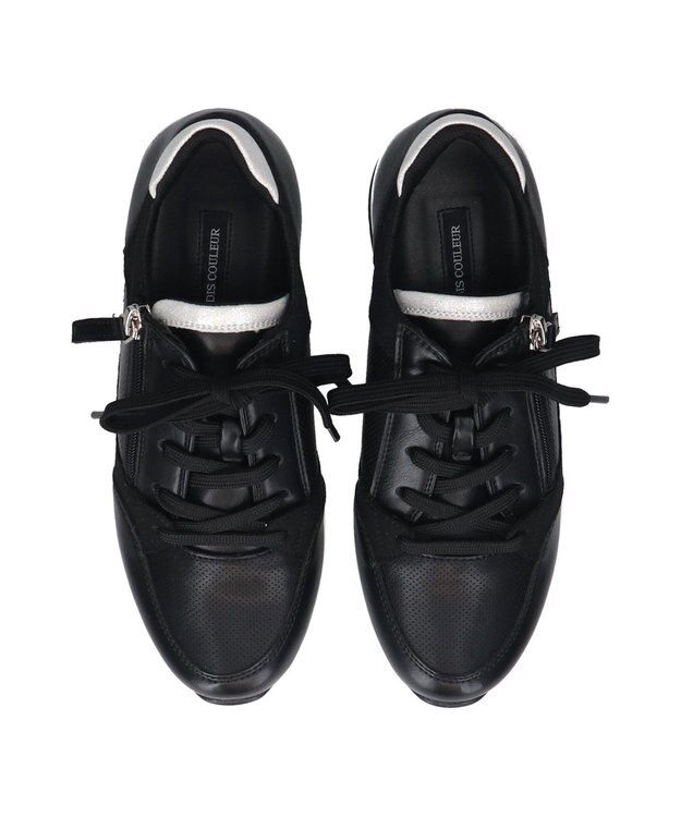 Bridget Birkin 【PARADIS COULEUR】サイドジップヒールアップスニーカー ブラックコンビ