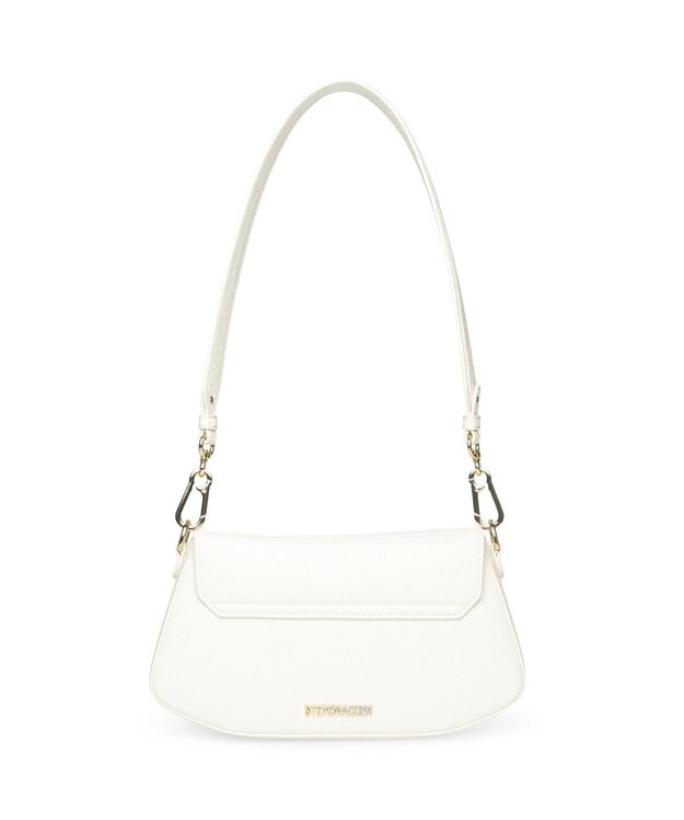 STEVE MADDEN BLYON-C ロゴフラップショルダーバッグ ホワイト
