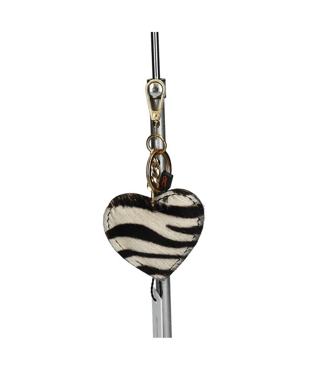 INTER-CHAUSSURES 【ANDREA CARDONE】ハート型レザーキーチャーム ブラックコンビ