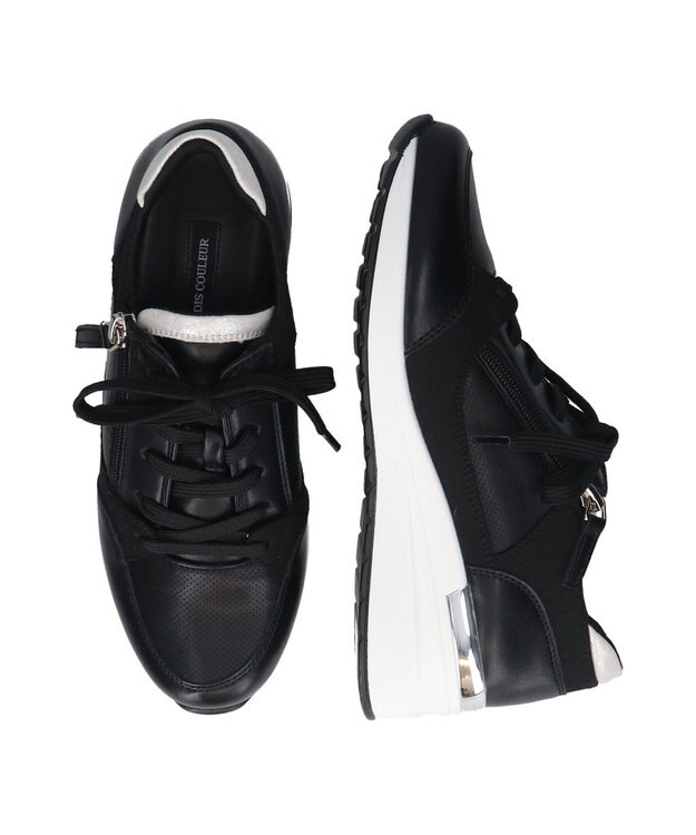 Bridget Birkin 【PARADIS COULEUR】サイドジップヒールアップスニーカー ブラックコンビ