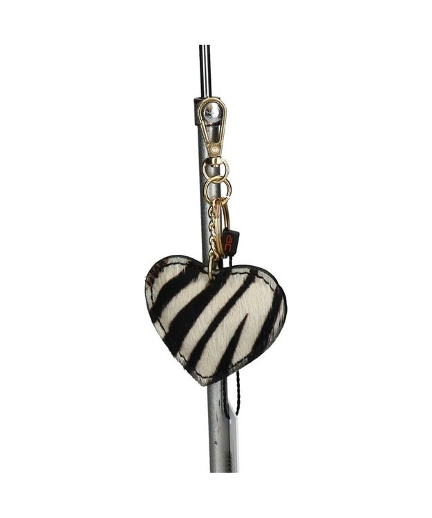 INTER-CHAUSSURES 【ANDREA CARDONE】ハート型レザーキーチャーム ブラックコンビ