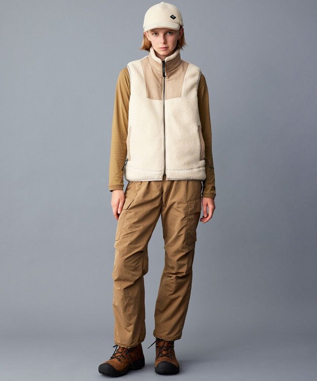 JOSEPH ABBOUD MOUNTAIN 【Eco素材/ライナードッキング対応】ポーラテック ボアフリース ベスト アイボリー系