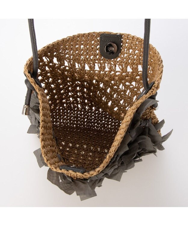 UNBILLION カシュカシュ cachecache / ペーパー手編みリボントート GY