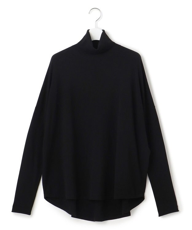 ICB L 【新色追加・WEB限定カラーあり】 ヴィスコースワイド タートルネックプルオーバー ブラック
