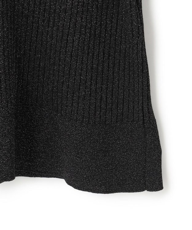 23区 【洗える】シアーラメタートル ニット ブラック系