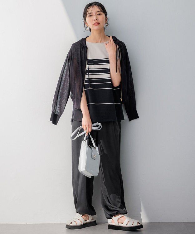 23区 シュリンクフェイクレザーミニショルダー シルバー系