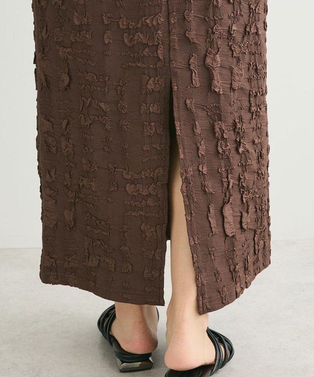 Green Parks ・ＳＵＧＡＲ　ＳＰＯＯＮジャカードチェックナロースカート Brown