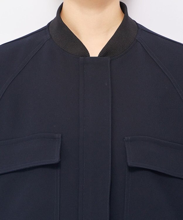 uncrave ウォッシャブルダブルクロス ブルゾン ネイビー