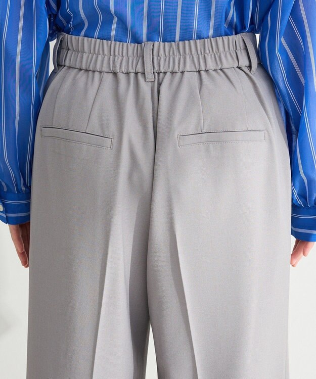 Green Parks きれシルストレートワイドパンツ Gray