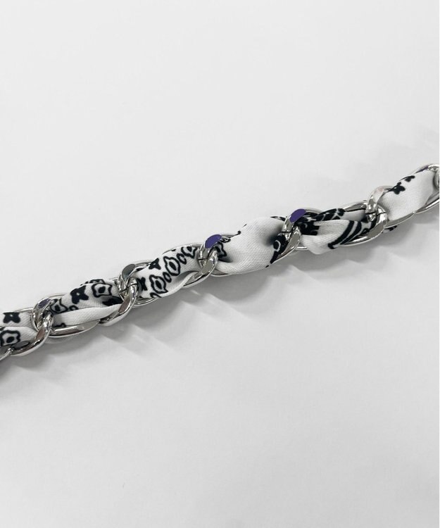 WEGO 総柄チェーンストラップ ホワイト