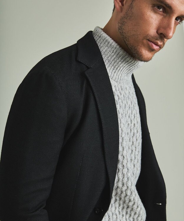 GOTAIRIKU 【カーディガンジャケット】ブリスターバーズアイ ニットジャケット グレー系8