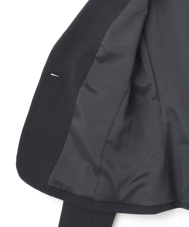 ICB 【UVカット・洗える】ウール2WAYストレッチ テーラードジャケット チャコール系