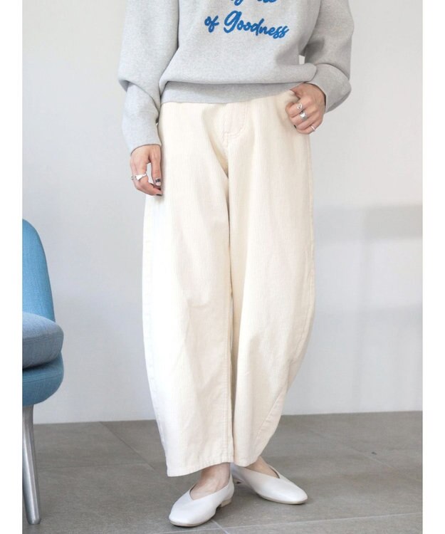 AMERICAN HOLIC コーデュロイコクーンパンツ Ivory