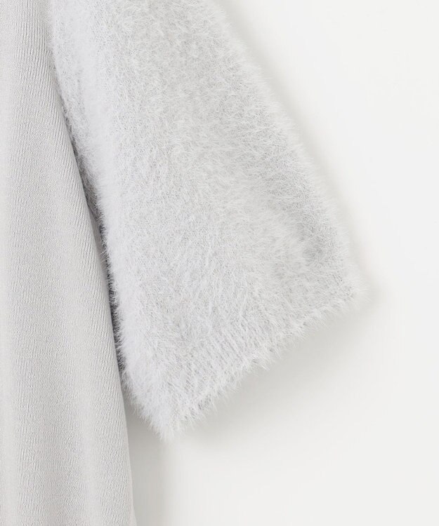 ANY SIS 【洗える】シャギースリーブ ニット ライトグレー