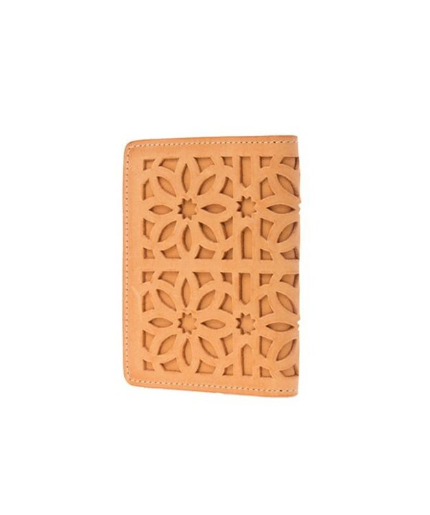 genten カットワーク パスケース ヌメベージュ