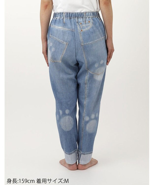 tsumori chisato SLEEP ツモリチサト ボトムス ロングパンツ ルームウェア 綿100%(本体) ミニ裏毛素材 デニム風プリント サルエルパンツ tsumori chisato SLEEP UOX558 /ワコール ブルー