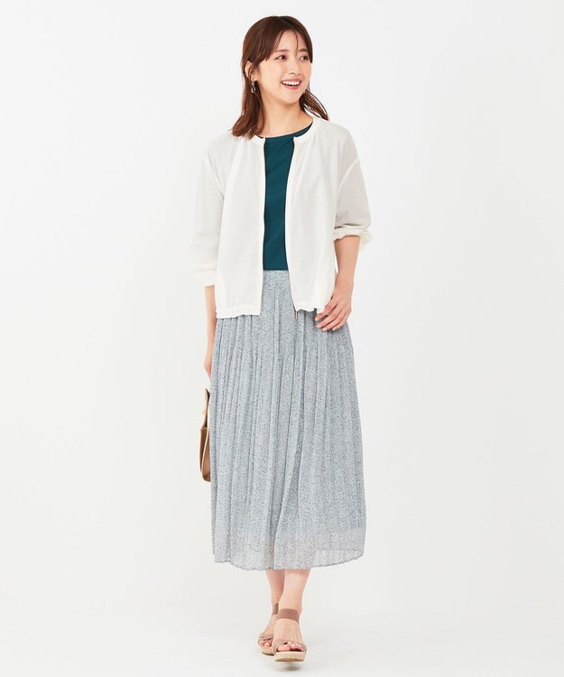 ANY SIS 【洗える】シアーライト ブルゾン アイボリー