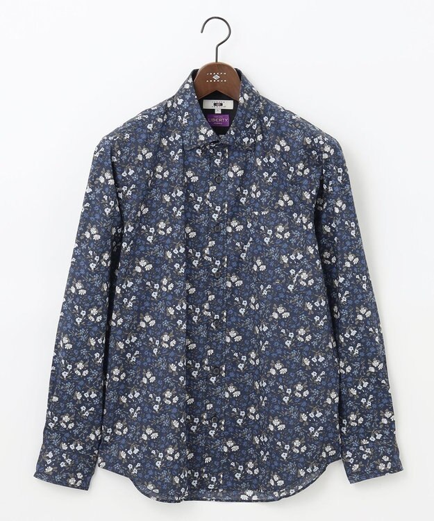 JOSEPH ABBOUD 【リバティー柄】プリントシャツ ネイビー系5