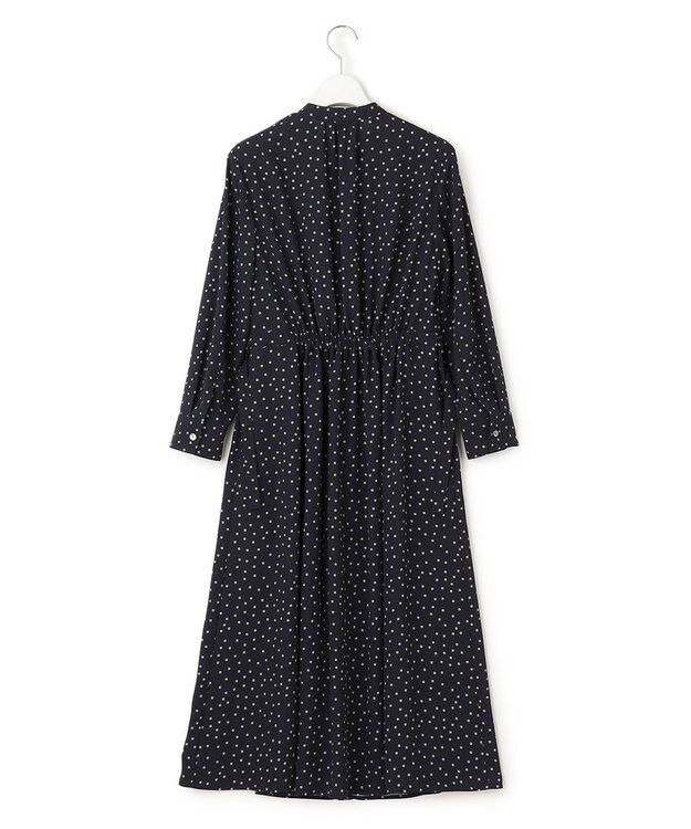 23区 S 【洗える】バックサテンアムンゼン タイプリント ワンピース ネイビープリント