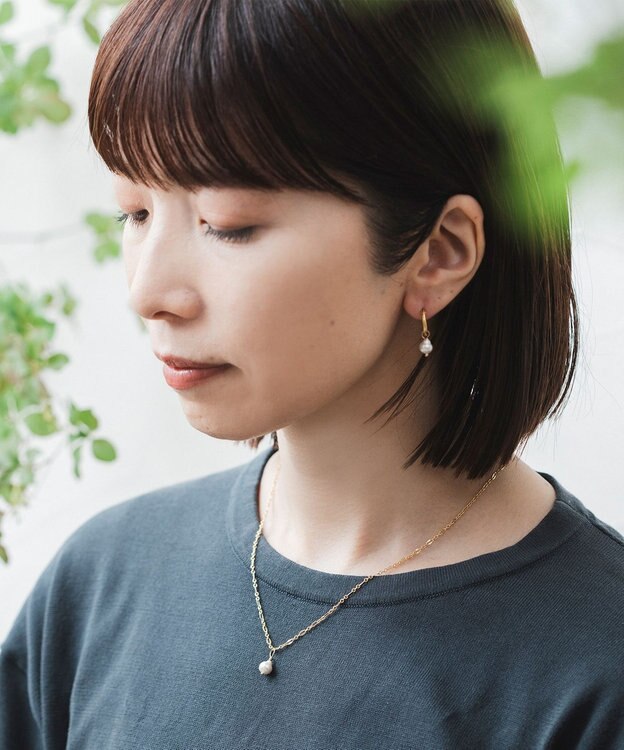 Pisceans ベビーパール&デザインチェーン2setネックレス マットゴールド