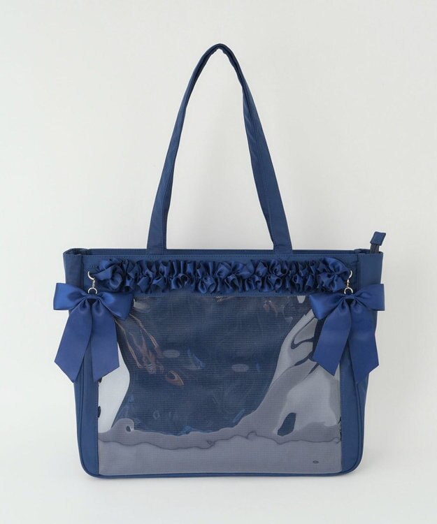 WEGO 【痛バ＆推し活グッズ】ときめきプレーン痛バッグL ネイビー