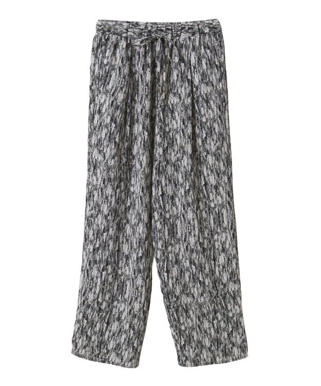 Green Parks 柄イージーパンツⅡ（テーパード） Navy