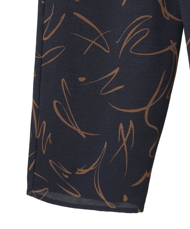 Green Parks 柄イージーパンツⅡ（テーパード） Navy