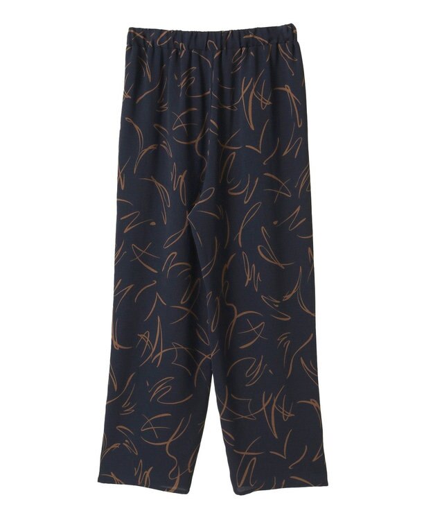 Green Parks 柄イージーパンツⅡ（テーパード） Navy