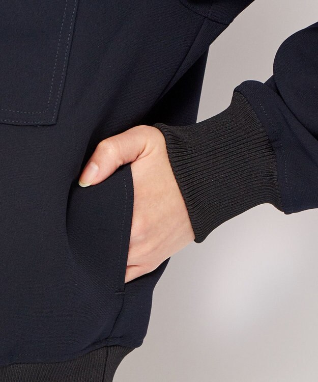 uncrave ウォッシャブルダブルクロス ブルゾン ネイビー