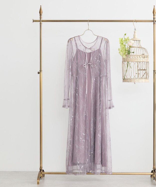 earth music&ecology SET2点レースワンピース＋キャミワンピース ピンク