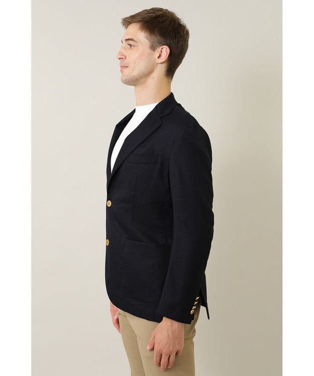 DAKS ストレッチウールジャケット ネイビー