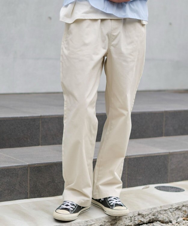 WEGO 【ユニセックス着用ITEM/XSSMLサイズ展開/ウエストゴム】ユルフィットコットンイージーパンツ キナリ