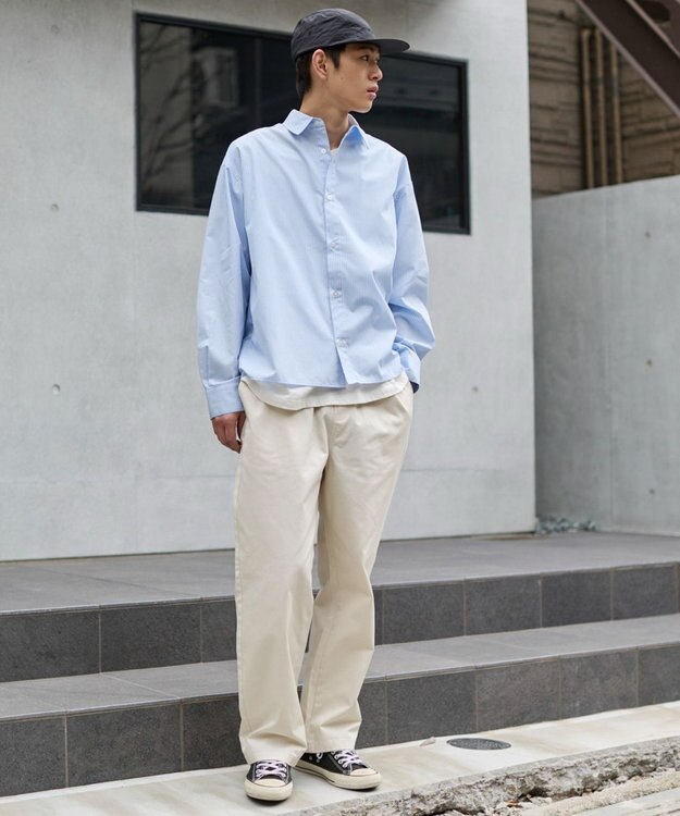 WEGO 【ユニセックス着用ITEM/XSSMLサイズ展開/ウエストゴム】ユルフィットコットンイージーパンツ キナリ