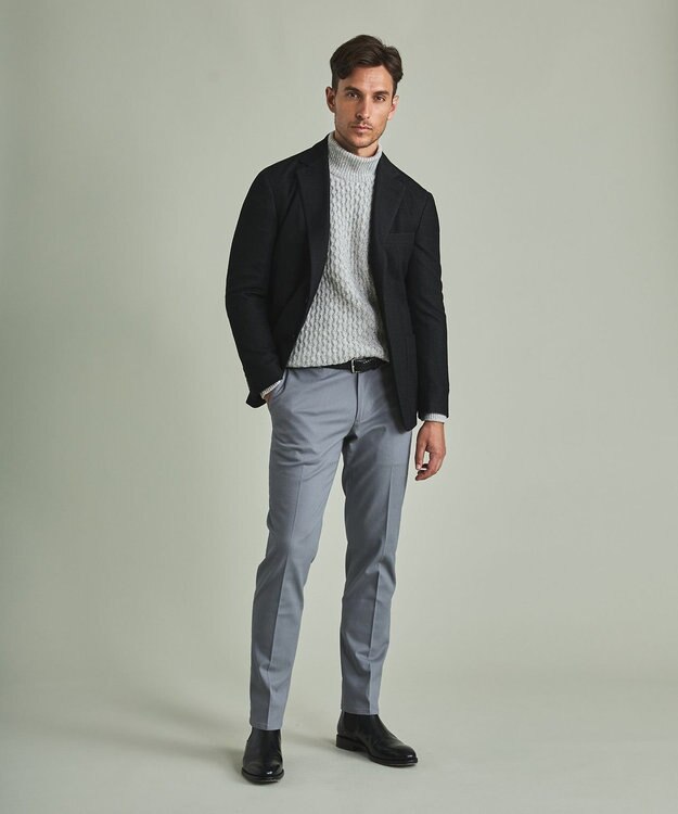 GOTAIRIKU 【カーディガンジャケット】ブリスターバーズアイ ニットジャケット グレー系8