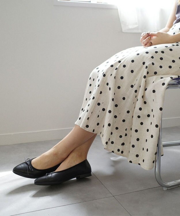 Pointer 日本製 本革大人女子のバレエシューズ ブラック