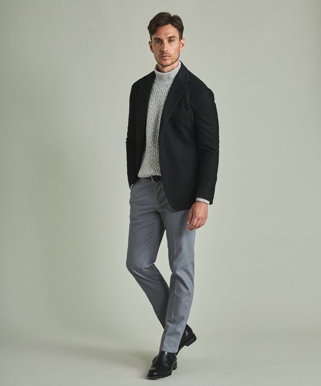 GOTAIRIKU 【カーディガンジャケット】ブリスターバーズアイ ニットジャケット グレー系8