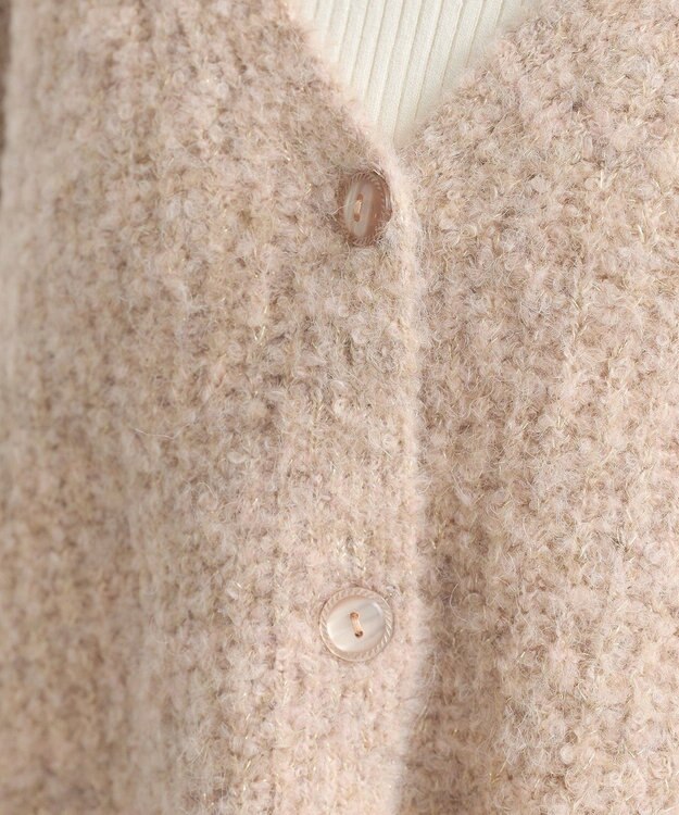 earth music&ecology 【ベルト付き】ＭＩＸカラーブークレカーディガン Light Blue