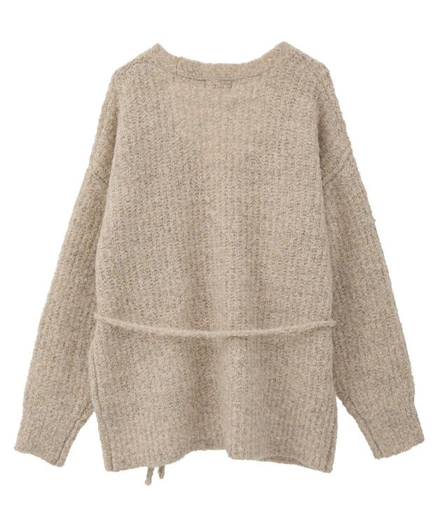 earth music&ecology 【ベルト付き】ＭＩＸカラーブークレカーディガン Light Blue