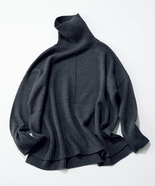 UNFILO 【洗える】マイニチカラー ニット グレー系